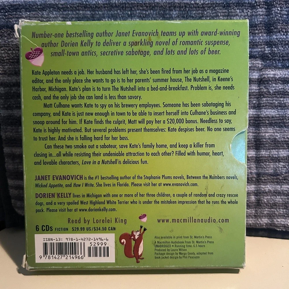Love in a Nutshell A Novel Audiobook Book on CD Evanovich Janet Kelly Bestseller